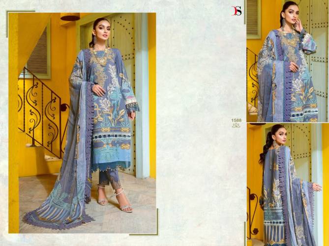Deepsy Bliss Lawn 22 Vol 2 New Fancy Ethnic Wear Cotton Embroidery Pakistani Salwar Suits